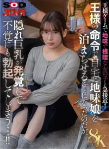 王様ゲームで地味娘を泊まらせ隠れ巨乳に勃起VR！美波汐里